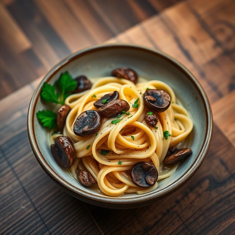 Truffle mushroom pasta at Kami