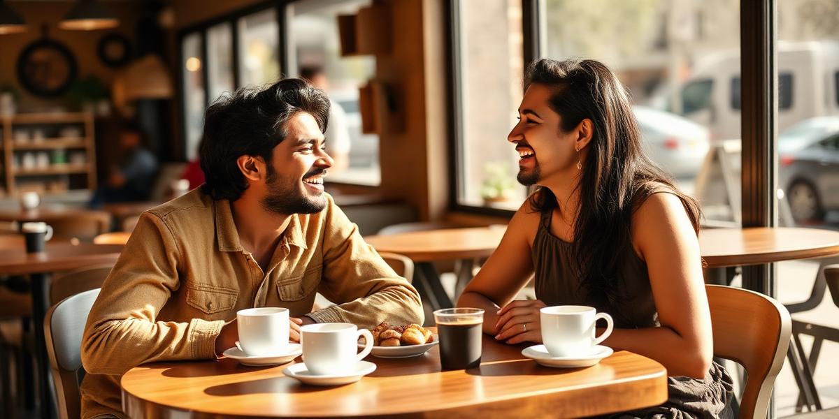 Friends laughing at a Kami cafe table