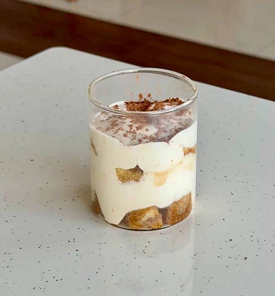 Tiramisu made with housemade mascarpone at Kami Hyderabad